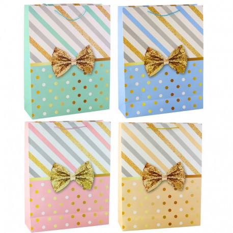 suur kinkekott lipsuga kuldsed kaunistused 55 x 43 x 15 cm