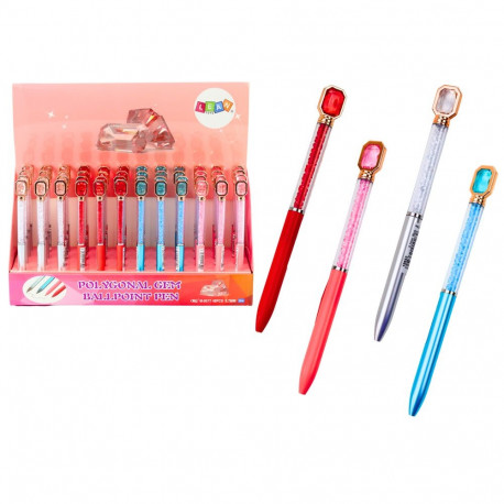 Długopis Z Kryształem Diamenciki Niebieski Wkład 0.7mm Mix
