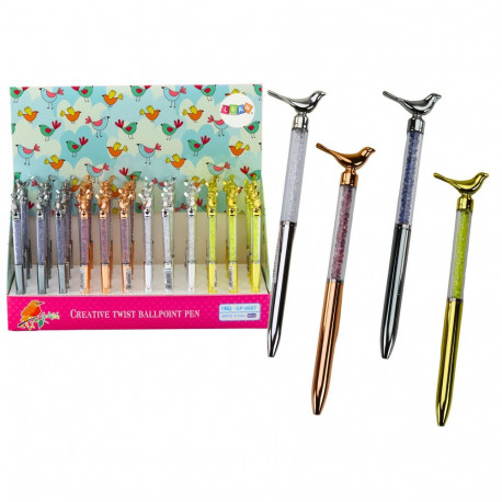 długopis z ptakiem diamenciki sinine täitepliiats 0.7mm mix