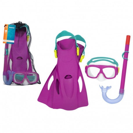 Bestway sukeldumiskomplekt 25019 maski, snorkeli ja lestadega, roosa