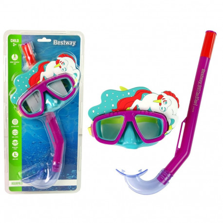 Bestway 24059 roosa loomakestega sukeldumismask toruga