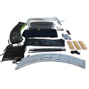 Trampolina LEAN Sport Max 8ft Czarno-Zielona