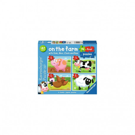 Ravensburger Puzzle 4in1 On the Farm, 2-3-4-5