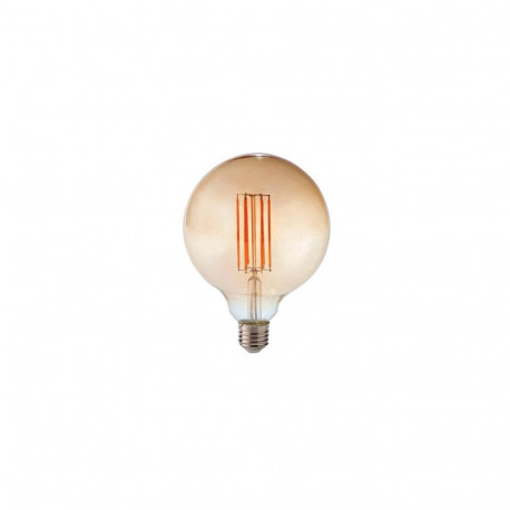 Visional LED Dimmable filament bulb E27, G125, 12W, 1320lm, 3000K, 360°, amber