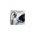 Usams US-CC192 60W + USB Type-C Spring Cable 30W Black