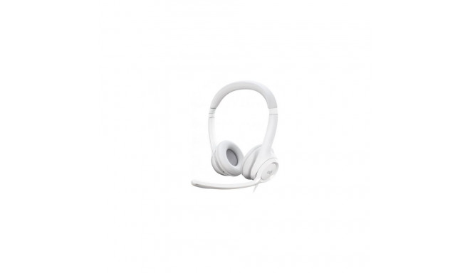 Logitech H390 USB Computer Headset White