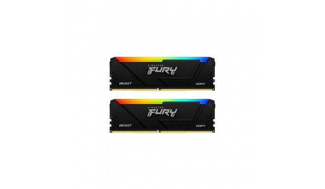Kingston Fury Beast RGB Black 2x16GB DDR4 3600MHz DIMM KF436C18BB2AK2/32