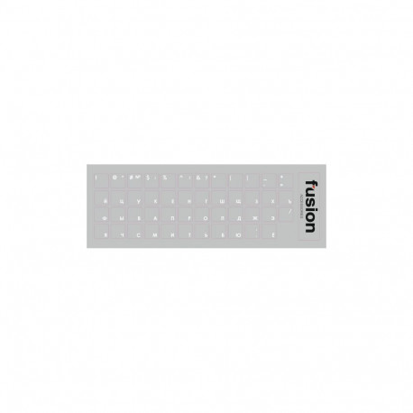 Fusion Accessories "Laminated Stickers RU / ENG" Transparent/White