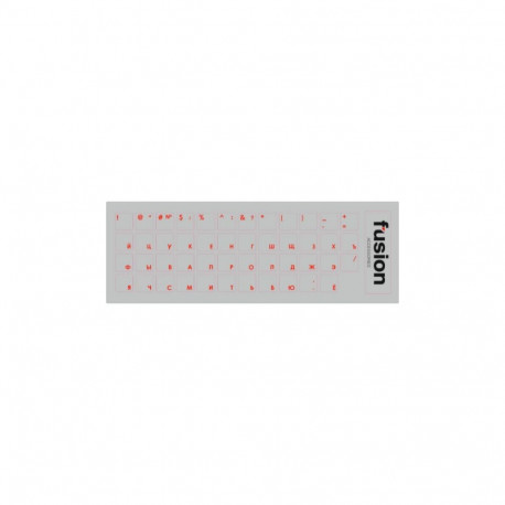Fusion Accessories "Laminated Stickers RU / ENG" Transparent/Red