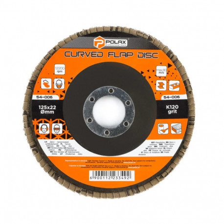 Slīpējamais disks lapiņu 125mm G100, Polax