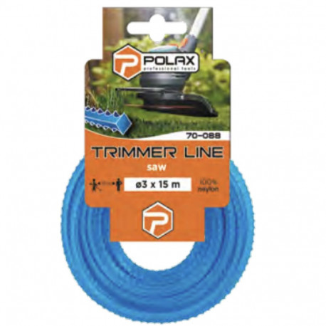 Trimmera aukla, neilona, 3.0mm x 15m SAW, Polax