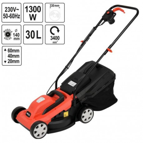 Lawn Mower 1300W 330Mm 30L YT-85200 YATO