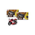 Motorcycle with a friction drive sound light
