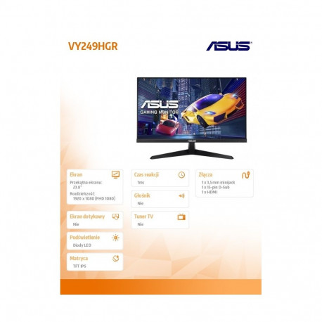 23.8-tolline monitor VY249HGR FHD IPS 120 Hz HDMI VGA 1 ms