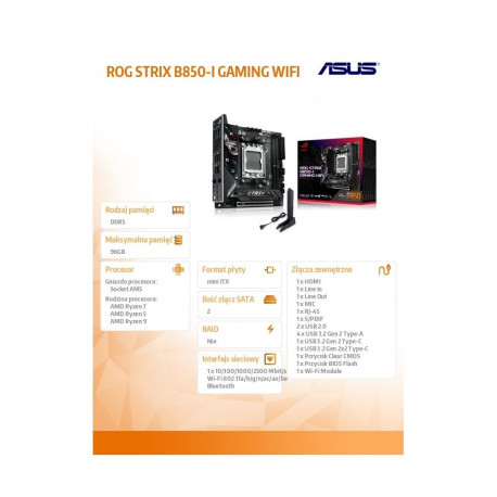 ROG STRIX B850-I GAMING WIFI emaplaat