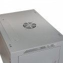 Wall mount cabinet 19 9U 501/600/450mm, glass door, grey (RAL 7035)