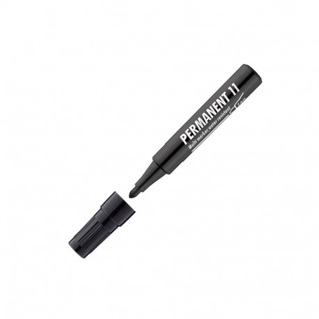 Marker permanentne Ico 11 kooniline, must (2 tk)