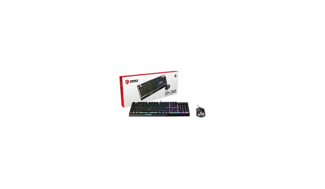 MSI VIGOR GK30 COMBO RGB MEMchanical Gaming Keyboard + Clutch GM11 Gaming Mouse &#039; DE Layout