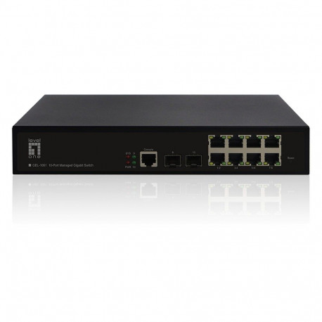 "Switch 8x GE GEL-1061 2xGSFP 19"""