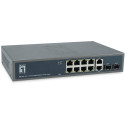 "Switch 10x GE GEP-1221 2xGSFP 19"" 150W 8xPoE+"