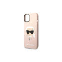 Karl Lagerfeld kaitseümbris iPhone 14 6.1" Silicone Karl`s Head, heleroosa (KLHMP14SSLKHLP)