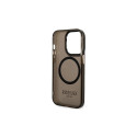 Guess kaitseümbris iPhone 14 Pro 6.1" Gold Outline Translucent MagSafe, must (GUHMP14LHTCMK)
