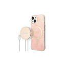 Set Guess GUBPP14SH4EACSP Case+ Charger iPhone 14 6.1" pink/pink hard case 4G Print MagSafe
