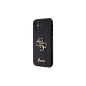 Guess GUHCN61HG4SGK case for iPhone 11 / Xr - black Glitter Script Big 4G
