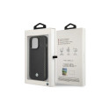BMW Leather Diamond Pattern case for iPhone 14 Pro - black