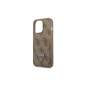 Guess 4G Triangle Logo Cardslot Case for iPhone 13 Pro / 13 - Brown