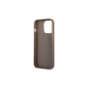 Guess 4G Triangle Logo Cardslot Case for iPhone 13 Pro / 13 - Brown
