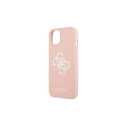 Guess GUHCP13SLS4GWPI iPhone 13 mini 5.4" pink/pink hard case Silicone 4G Logo