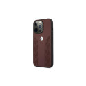 Etui BMW BMHCP13LRSPPR iPhone 13 Pro/13 6,1" czerwony/red hardcase Leather Curve Perforate