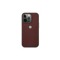 Etui BMW BMHCP13LRSPPR iPhone 13 Pro/13 6,1" czerwony/red hardcase Leather Curve Perforate