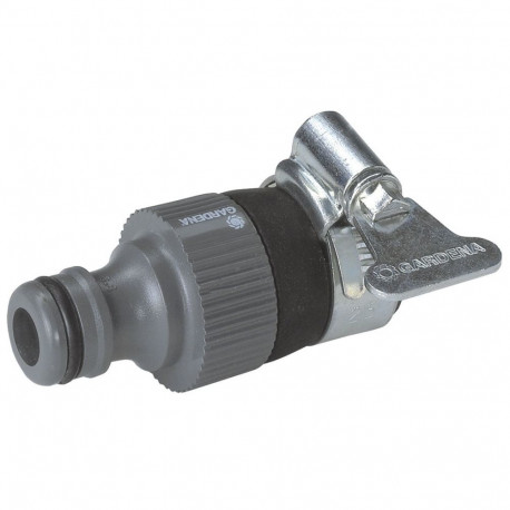 Wasserdieb für Wasserhähne ohne Gewinde (grau/silber, 14 - 17mm Außendurchmesser)
