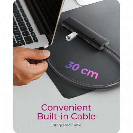 Raidsonic | 4-Port USB 3.2 Gen 2 Hub with Power Delivery | IB-HUB1437-CPD
