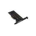 Axagon PCIe 3.0 x4 controller - NVMe M-key + SATA B-key (PCEM2-D)