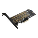 Axagon PCIe 3.0 x4 controller - NVMe M-key + SATA B-key (PCEM2-D)