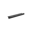 PATCH PANEL 24 PORT 1U 19" CAT.6A UTP WITH CABLE ORGANIZER BLACK LANBERG