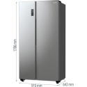 Gorenje NRR9185EAXL side-by-side refrigerator Freestanding 550 L E Silver
