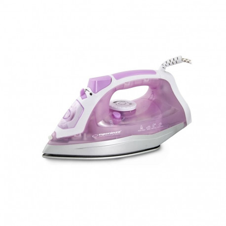 Esperanza EHI004 iron Dry & Steam iron Ceramic soleplate 2400 W Purple, White