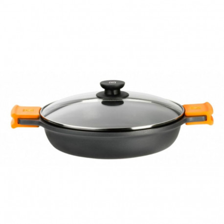 Casserole with glass lid BRA A270540 Black 9 L (1 Unit)