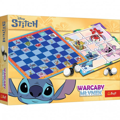 lauamäng warcaby ja młynek Lilo & Stitch Trefl 02799