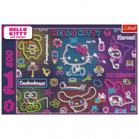 Puzzle - 500 - Neon Hello Kitty - Trefl 37523