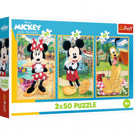 Trefl pusle 34881 Disney 3x50 hiired puhkusel