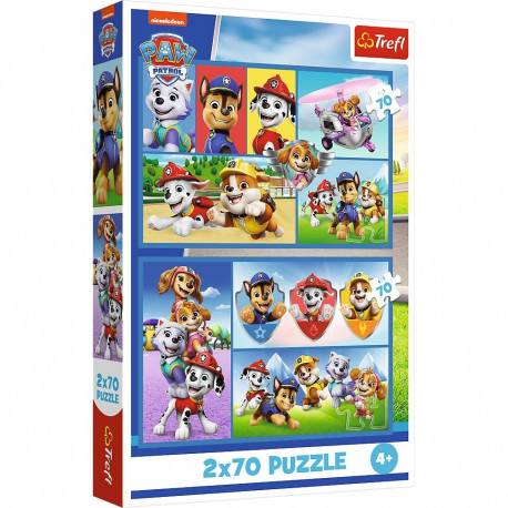 Puzzle - 2x70 - Psi Patrol rządzi Trefl 34441