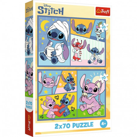 Pusle 2x70 - Stitchiga pole igav - Disney Lilo ja Stitch - Trefl 34444