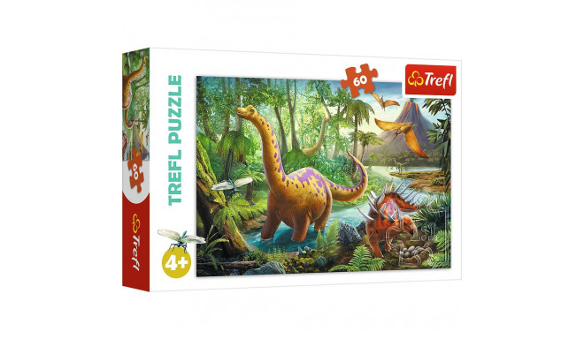 Puzzle - 60 - Wędrówka dinozaurów - Trefl 17319