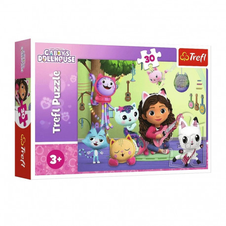Puzzle - 30 - Gabi i jej uroczy domek - Koci Domek Gabi - Trefl 18301