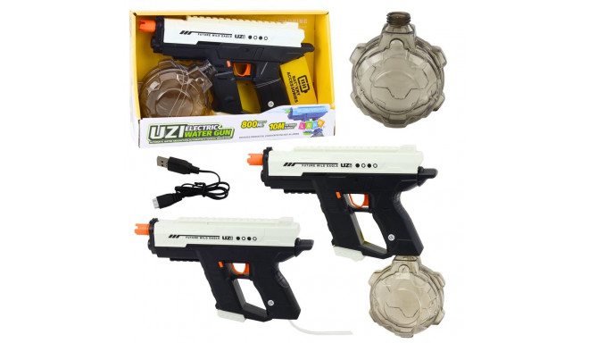Elektryczny Pistolet Na Wodę Automatyczny 10m Czarno Biały 800ml